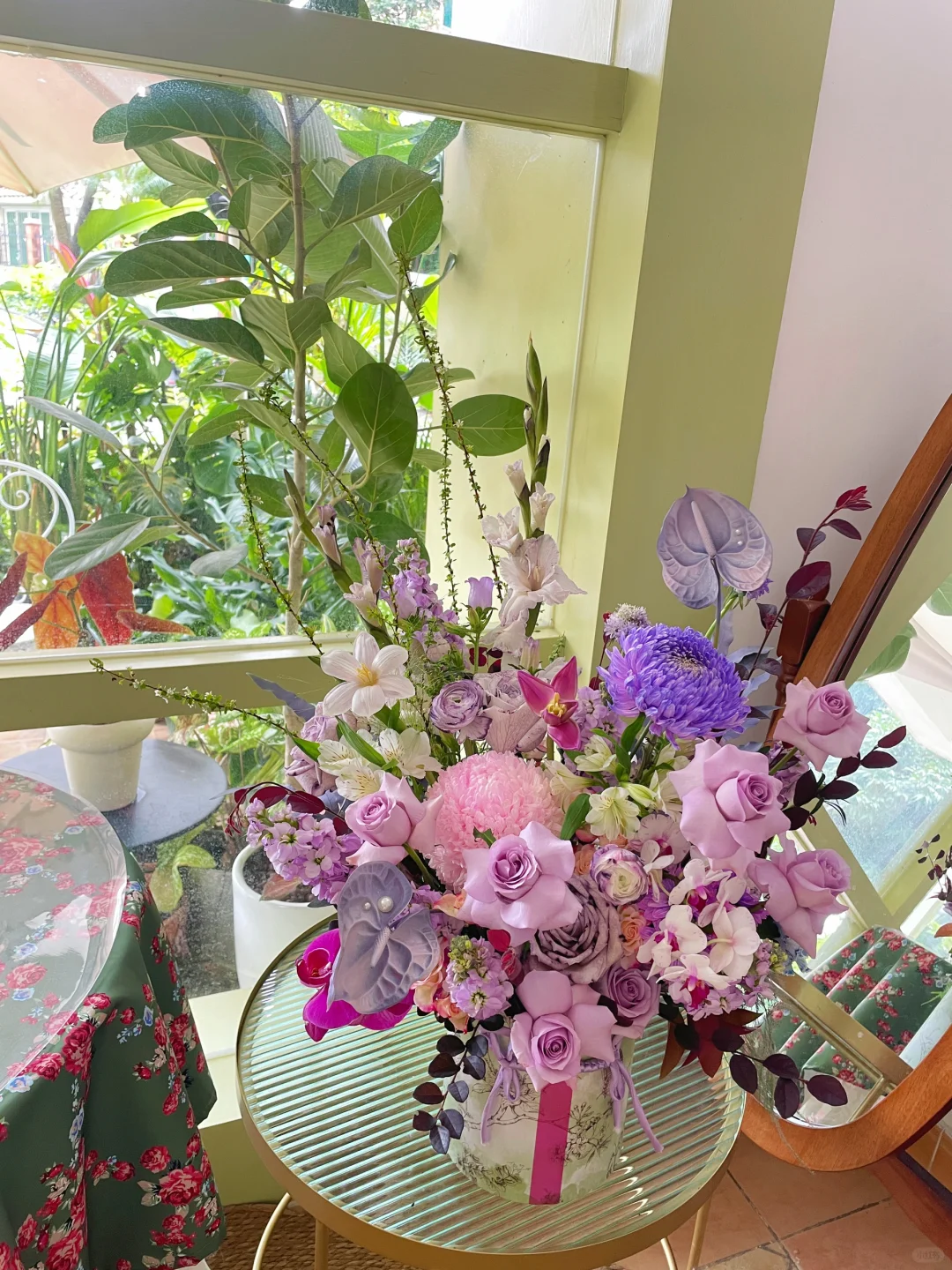 紫色系抱抱花桶🟣