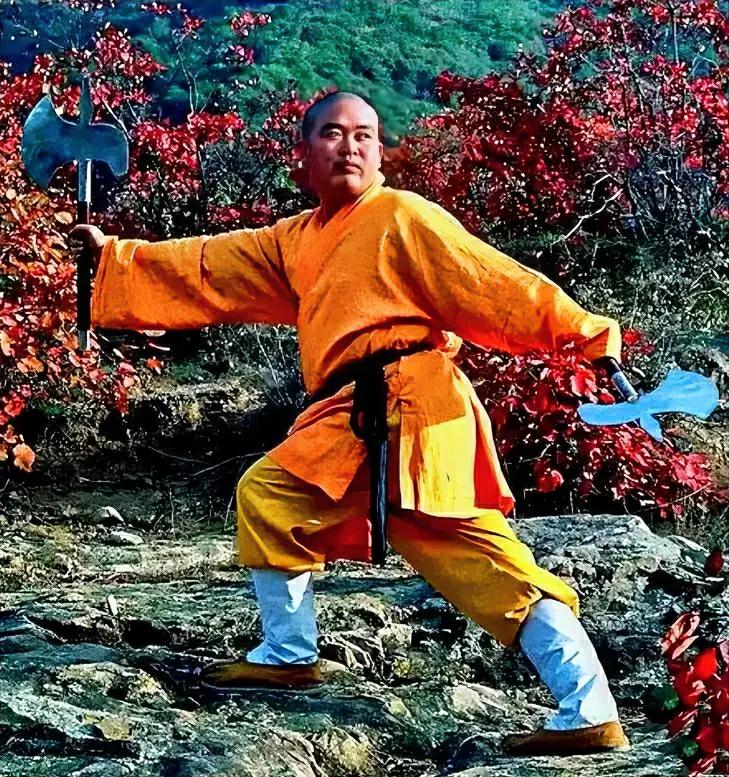 2005年， 40岁的少林寺方丈释永信 

1994年，10岁左右的王宝强，这一