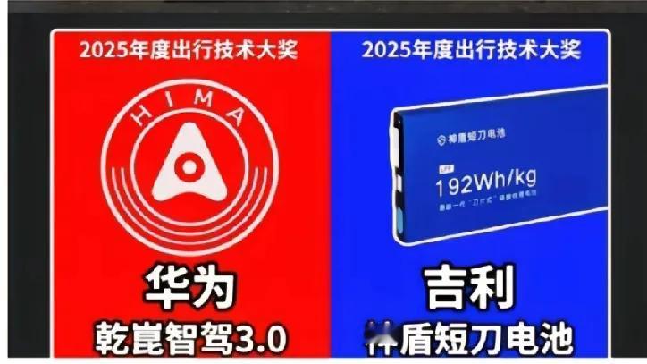 华为智驾方案第一。就是今年最强的！

获得2025年度出行科技大奖，智驾就是独一