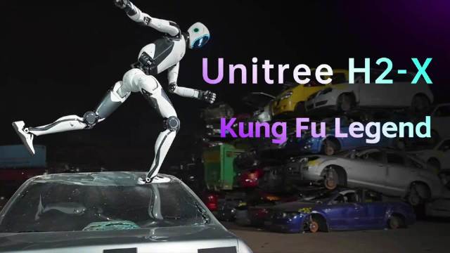 宇树推出H2-X功夫传奇守护者机器人，强大的性能为您服务和守护，最大续航时间约8小时。#烽火问鼎计划