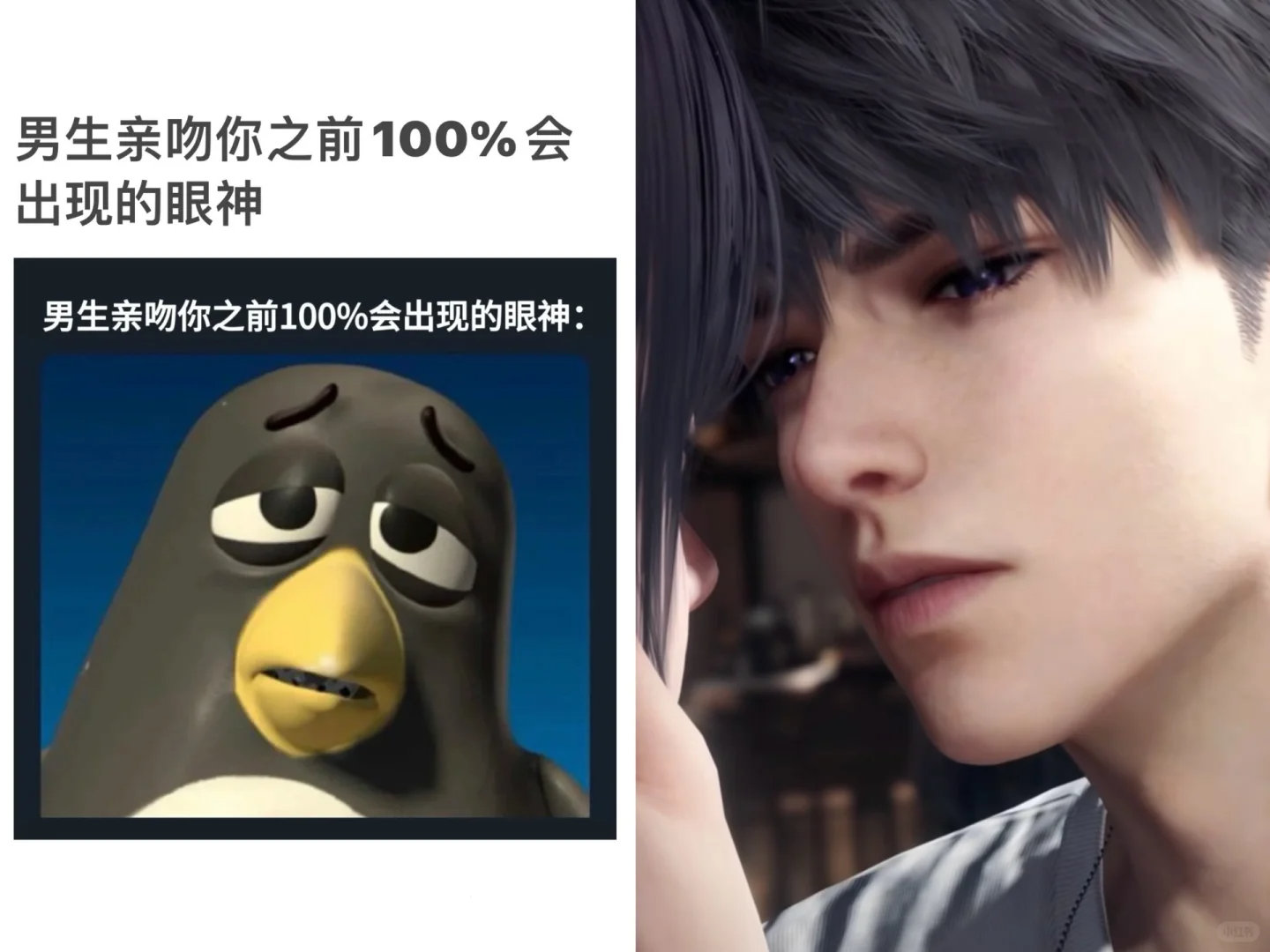 夏以昼 真的很想亲你刷到的meme图，和哥哥简直一模一样[色]  