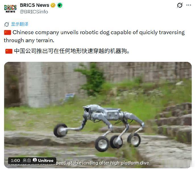 这段视频看得人热血沸腾。某品牌的新一代的“运动员”AS2-W，丝滑流畅，任何地形