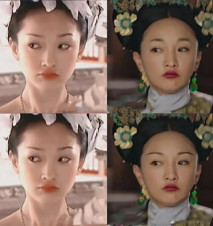 周迅同样的娇憨神情，不同年纪做出来的效果居然差这么大…… ​​​