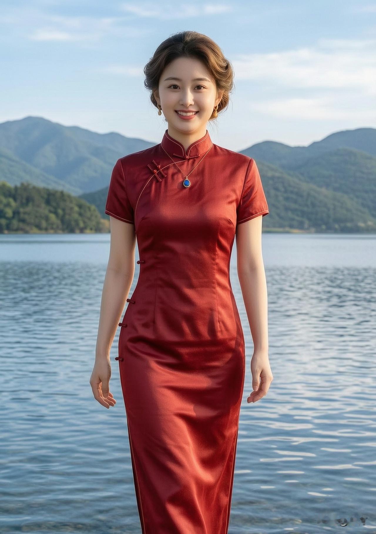 风光旖旎的日月潭，宛如人间仙境一般。连绵青山倒映在澄澈的湖水中，恰似一幅美轮美奂