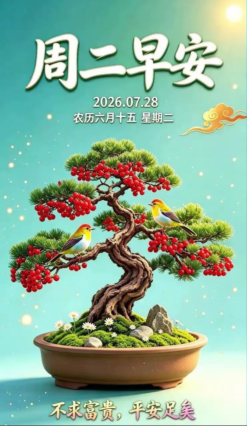 🌺2026年7月28日，霞染清荷，安然度夏，初心如磐🌺

🌿🌅晨光缱绻，