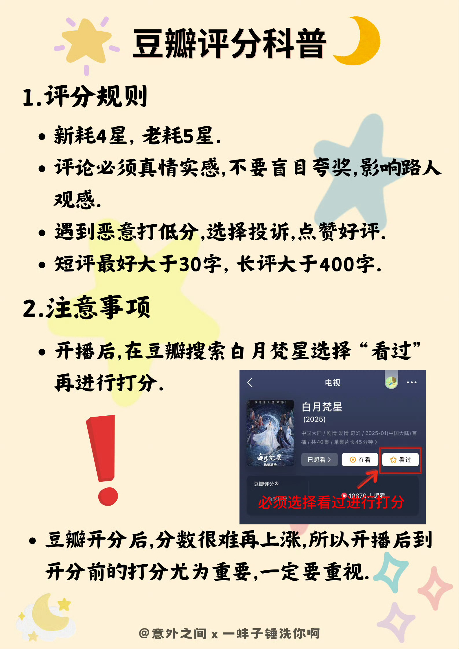 【自查豆瓣评分】1️⃣ 真情实感写评论2️⃣ 投诉「恶意打分」每人必做☝🏻 白