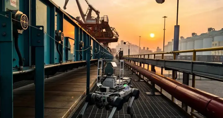 山东港口青岛港“机器人家族”集体上岗“守新春”