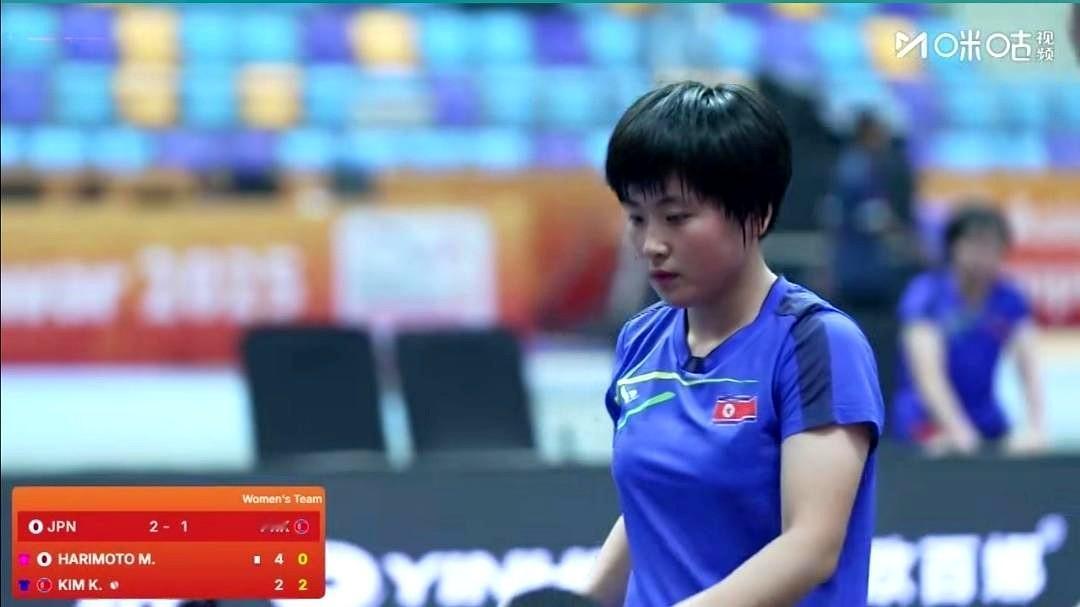 神秘之师小金干得漂亮！
2025印度乒乓球亚锦赛女团1/4决赛，朝鲜女团金琴英独