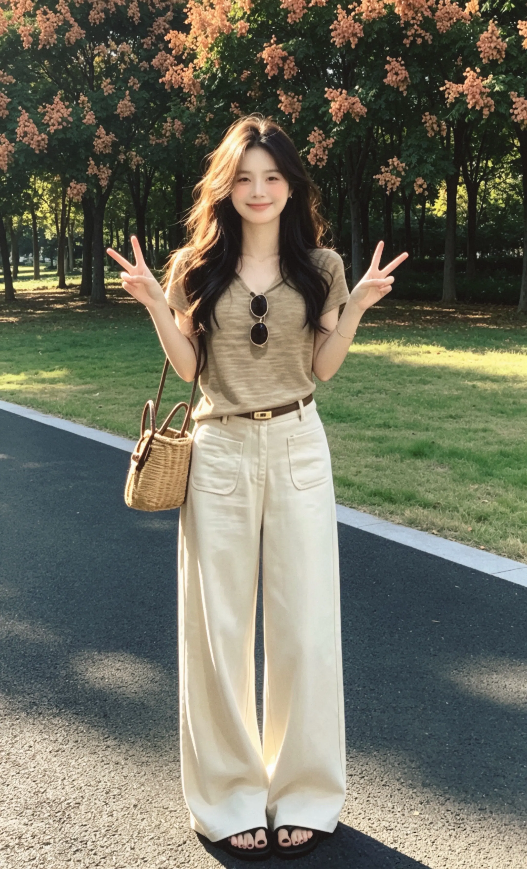 松弛感穿搭 日常出片穿搭 减龄气质穿搭 夏日出游穿搭 户外松弛感穿搭
