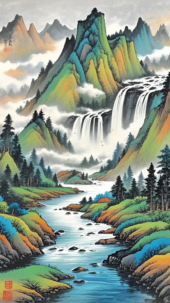 绘画【江山多娇】⑦
［元山子AI创作］