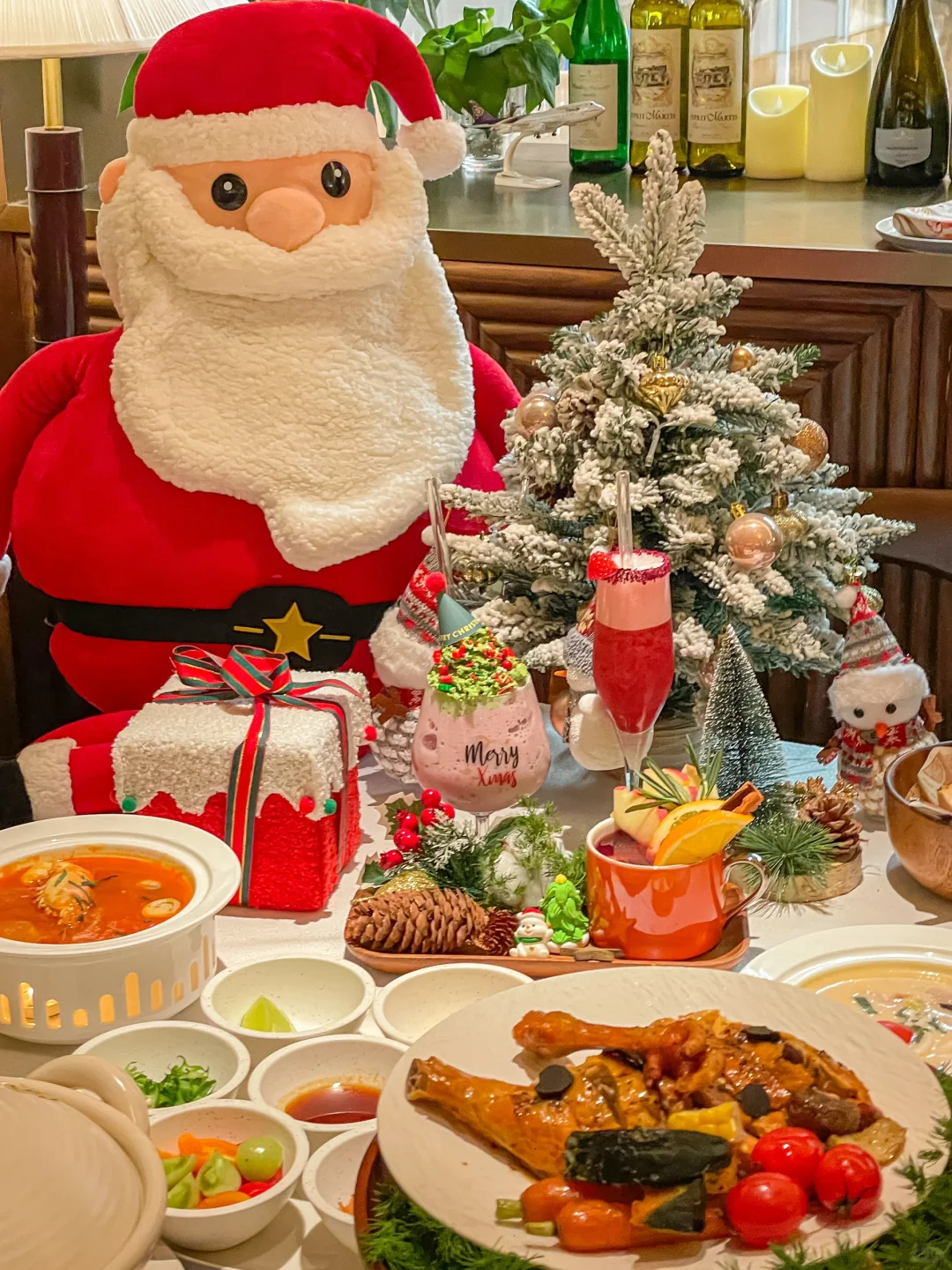 好漂亮❤️💚上海圣诞氛围餐厅已就位🍾