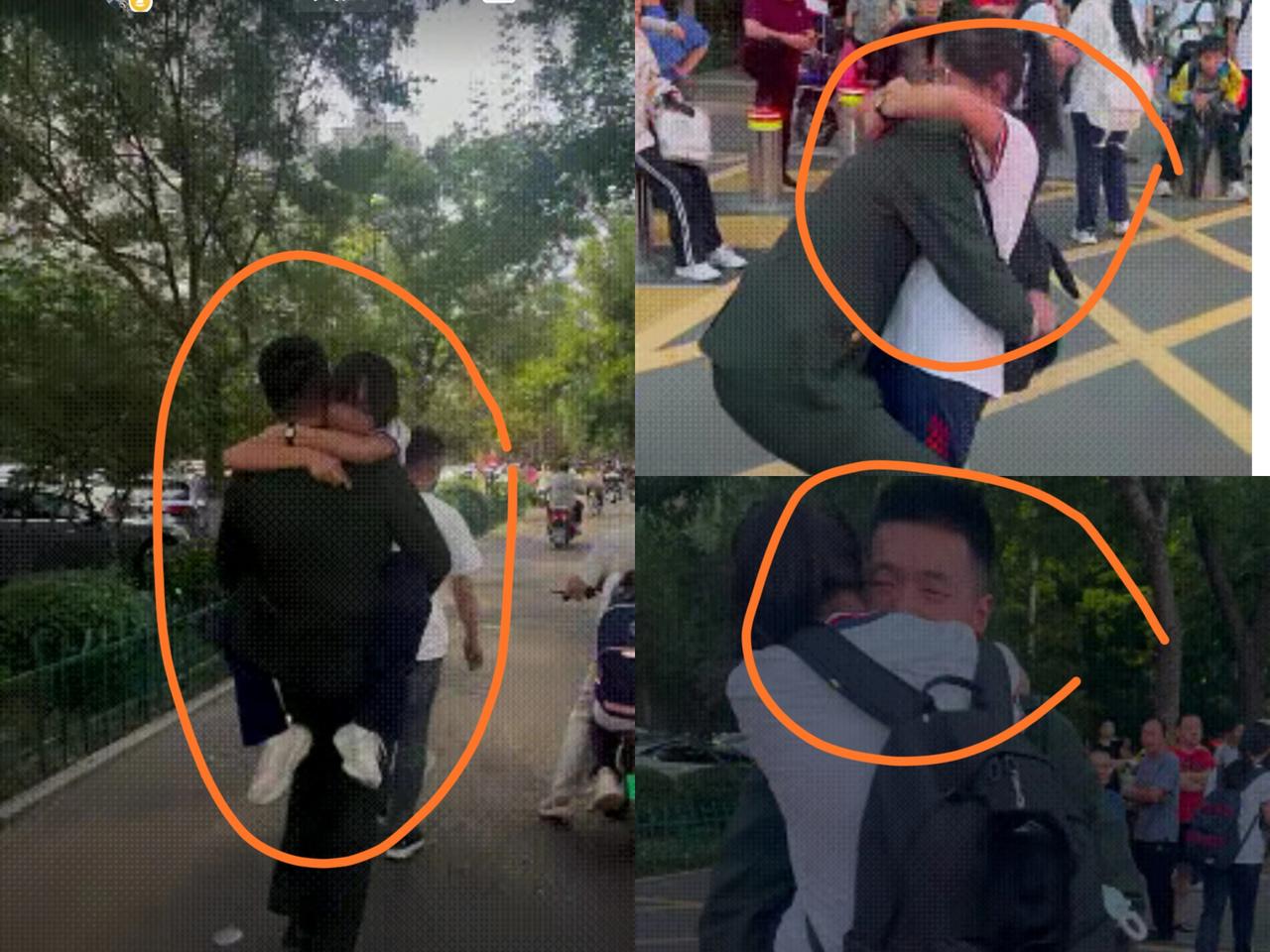 万万没想到，

哥哥去接妹妹，火到人民日报了！

女生放学后，刚走出校门口，立马