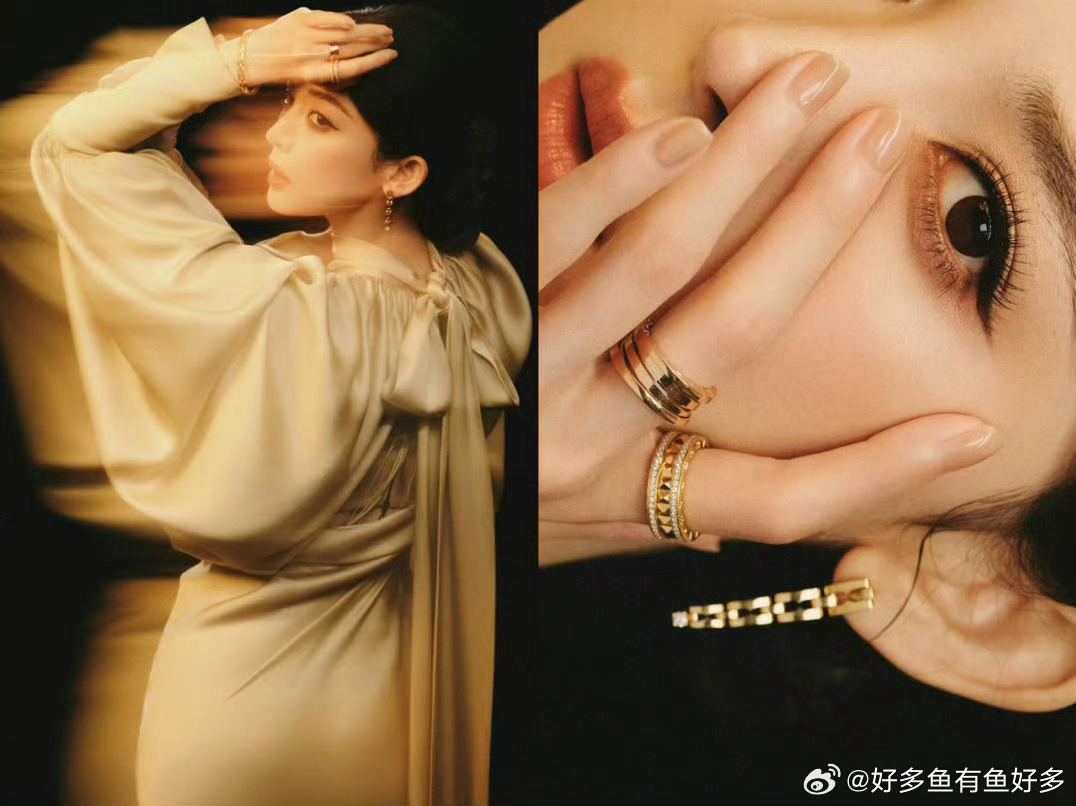 娜扎老电影女主角既视感娜扎旧画报风名伶 香槟色缎面裙配复古礼帽，娜扎像从老电影里