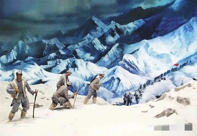 李一氓回忆  长征故事  十五

爬雪山

可能是不需要打仗的缘故，李一氓的身体