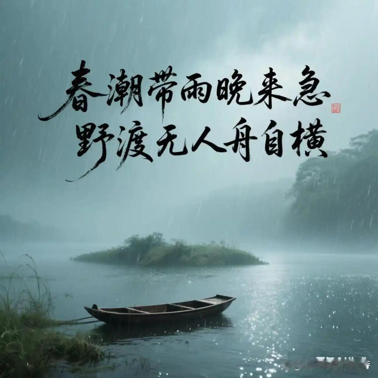 下联：风吹两岸潮。

（图片来自网络）