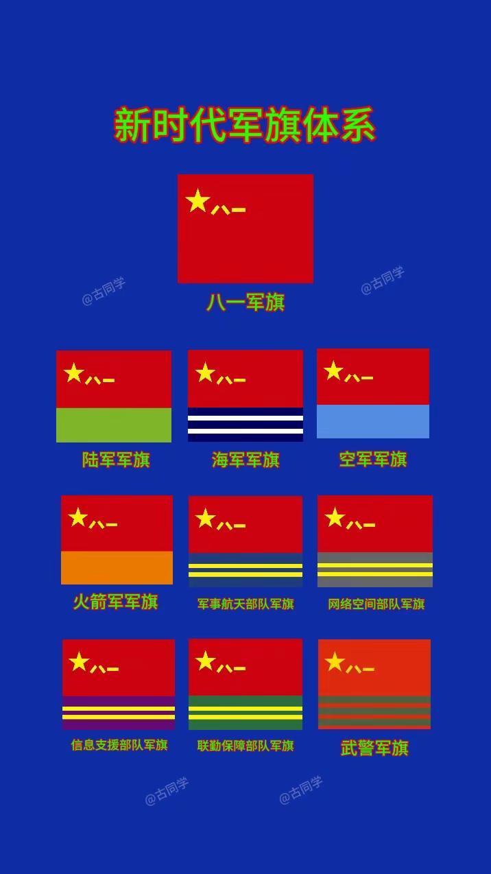 听军歌，看军旗。八一军旗 热爱祖国