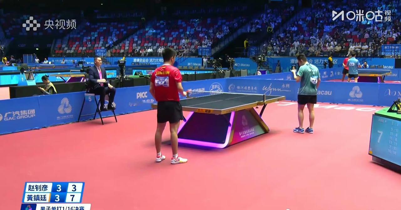 黄镇廷苦战七局晋级男单16强！
大圣决胜局上把闯荡世界攒的所有家底好像都掏出来了