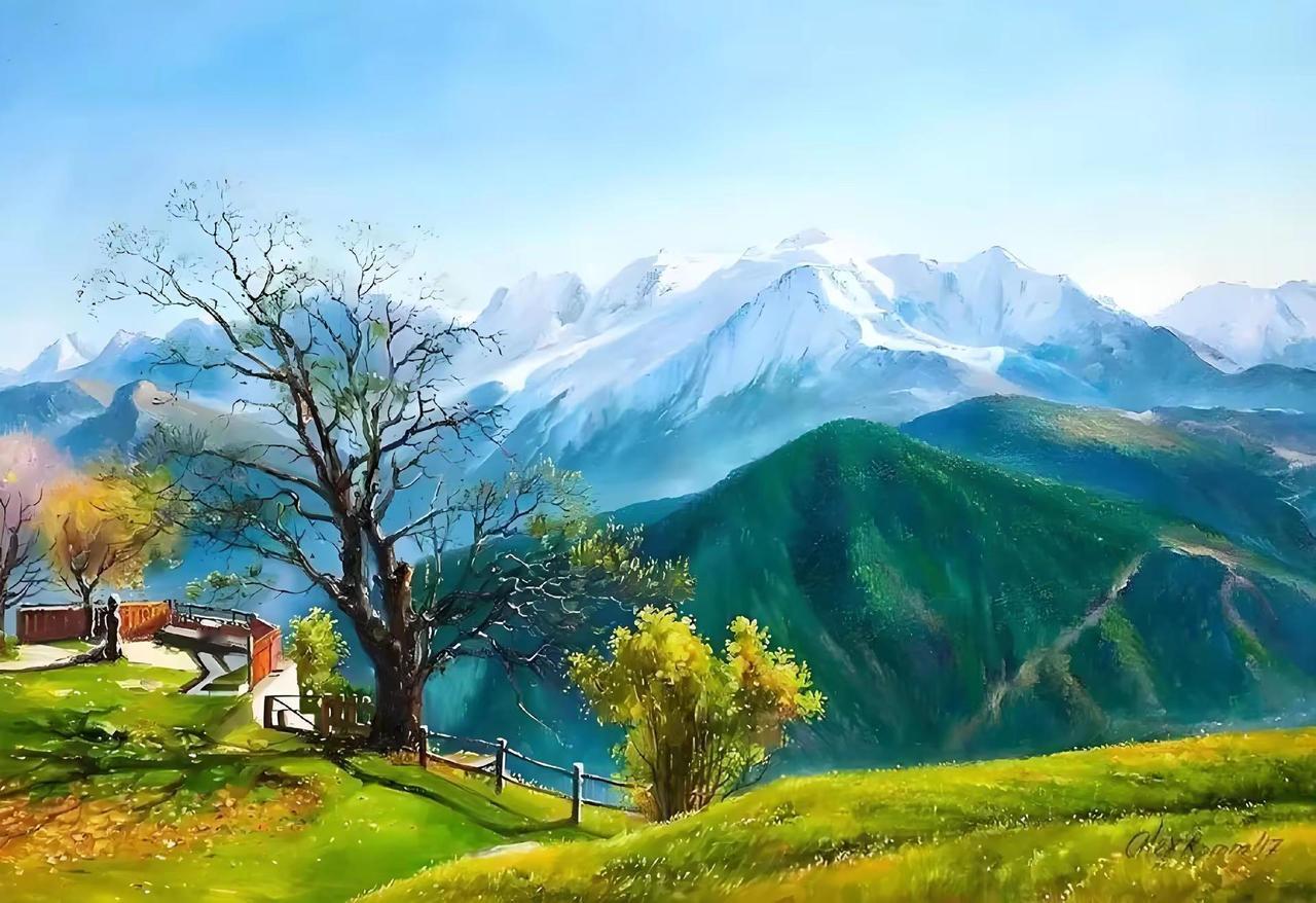 五彩斑斓的秋天风景画，到底美不美？。俄罗斯画家Aleksandra Romma的