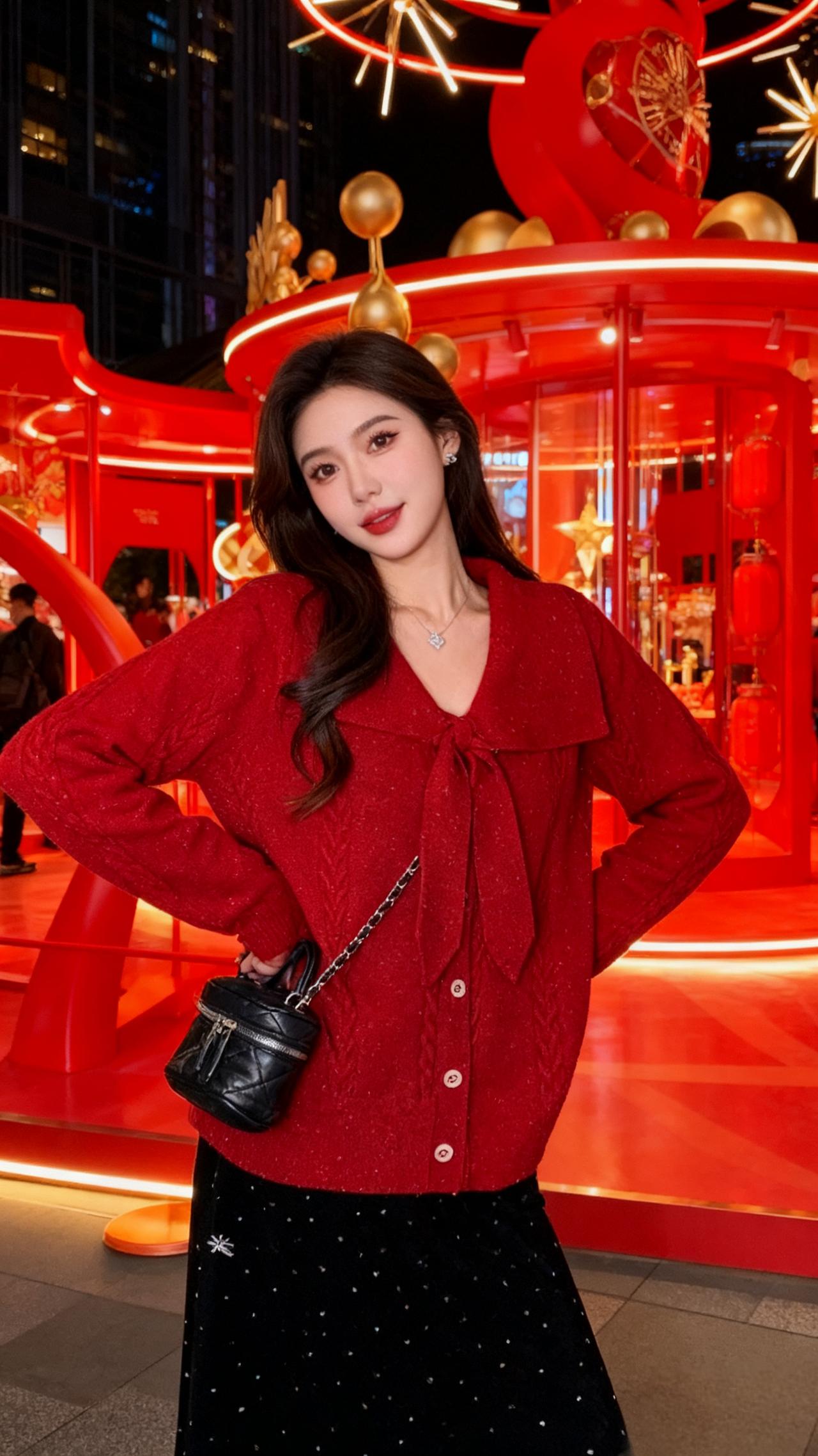 温柔穿搭 冬季搭配 过年穿什么 新年穿搭 新年装