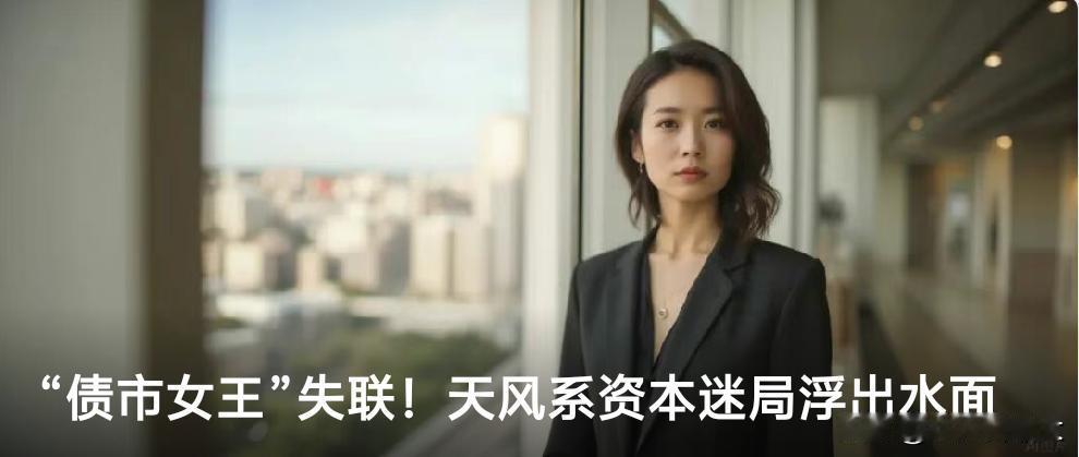 “债市女王”失联！天风系资本迷局浮出水面

媒体报道：近日，有消息称，有“债市女