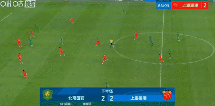 张玉宁这场比赛没进球运啊。
对阵上海海港的比赛，北京国安队的球员张玉宁上半场一个