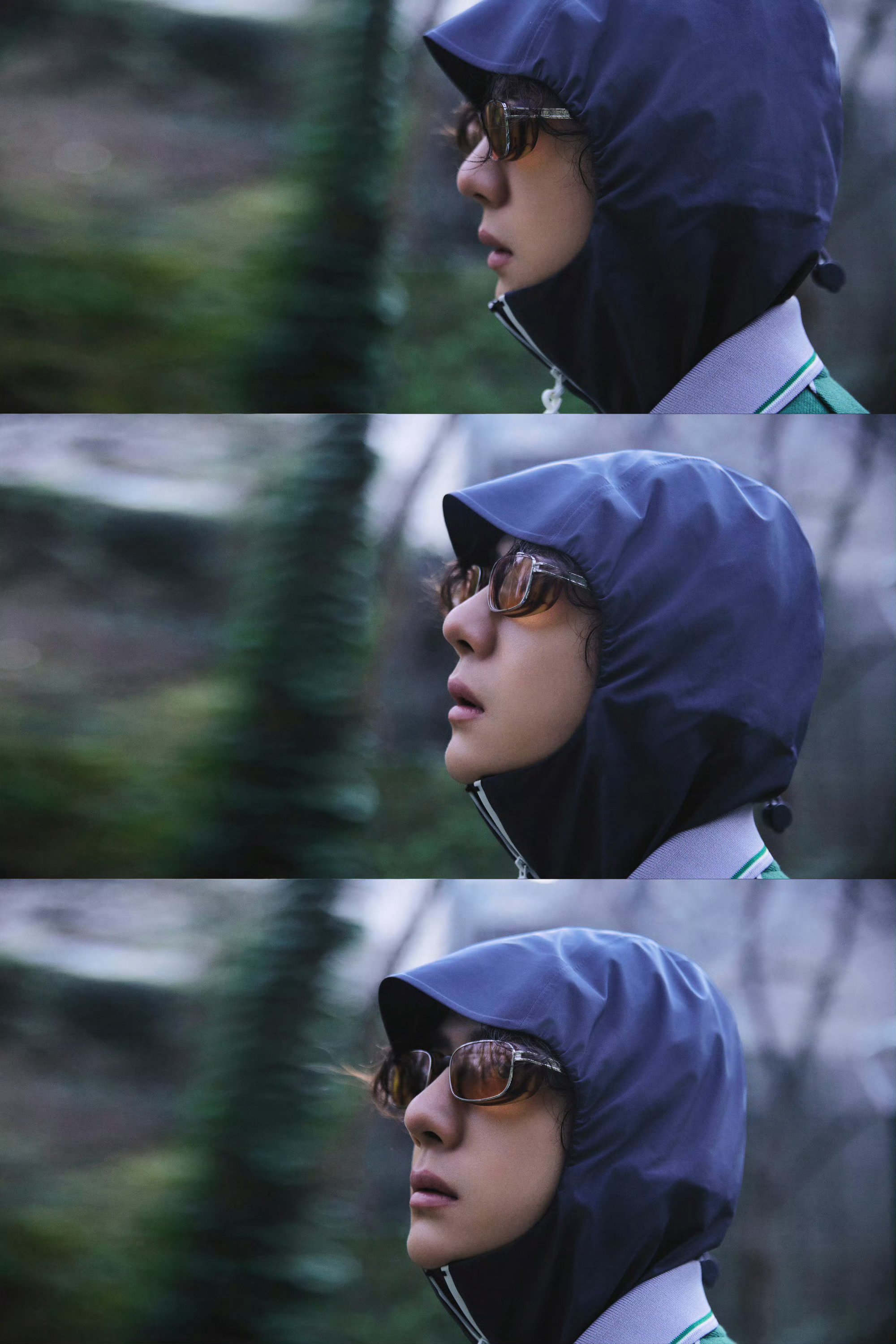 王一博Lacoste的造型王一博撞色条纹Polo衫叠穿连帽内搭 王一博Lacos