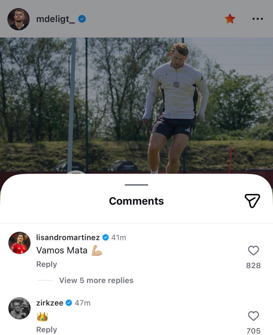 利马和齐尔克泽回复德里赫特：加油，马泰斯曼联