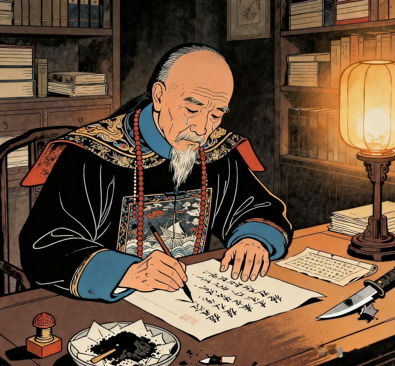 丁汝昌战败后，拒绝投降，在将提督大印截角损毁后，吞食鸦片自杀。死后，朝廷并未就此