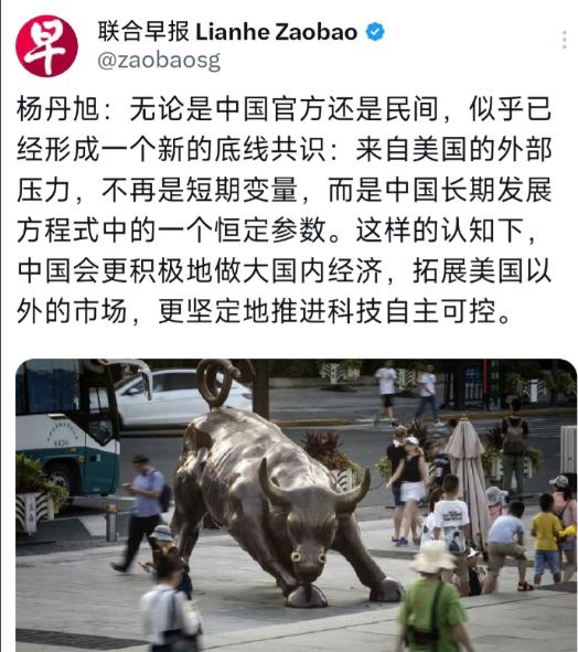 新加坡联合早报10月29日晚，发表杨丹旭的评论：“无论是中国官方还是民间，似乎已