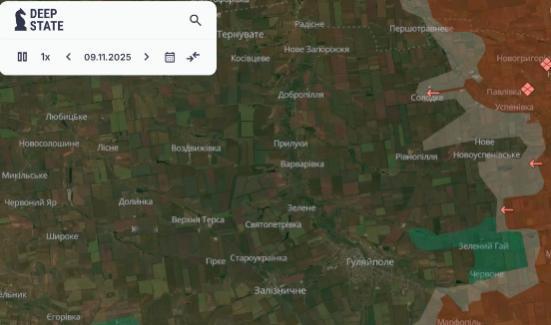 【扎波罗热方向的战线正在崩溃】据开源情报渠道消息，俄罗斯军队突破了乌克兰在扎波罗