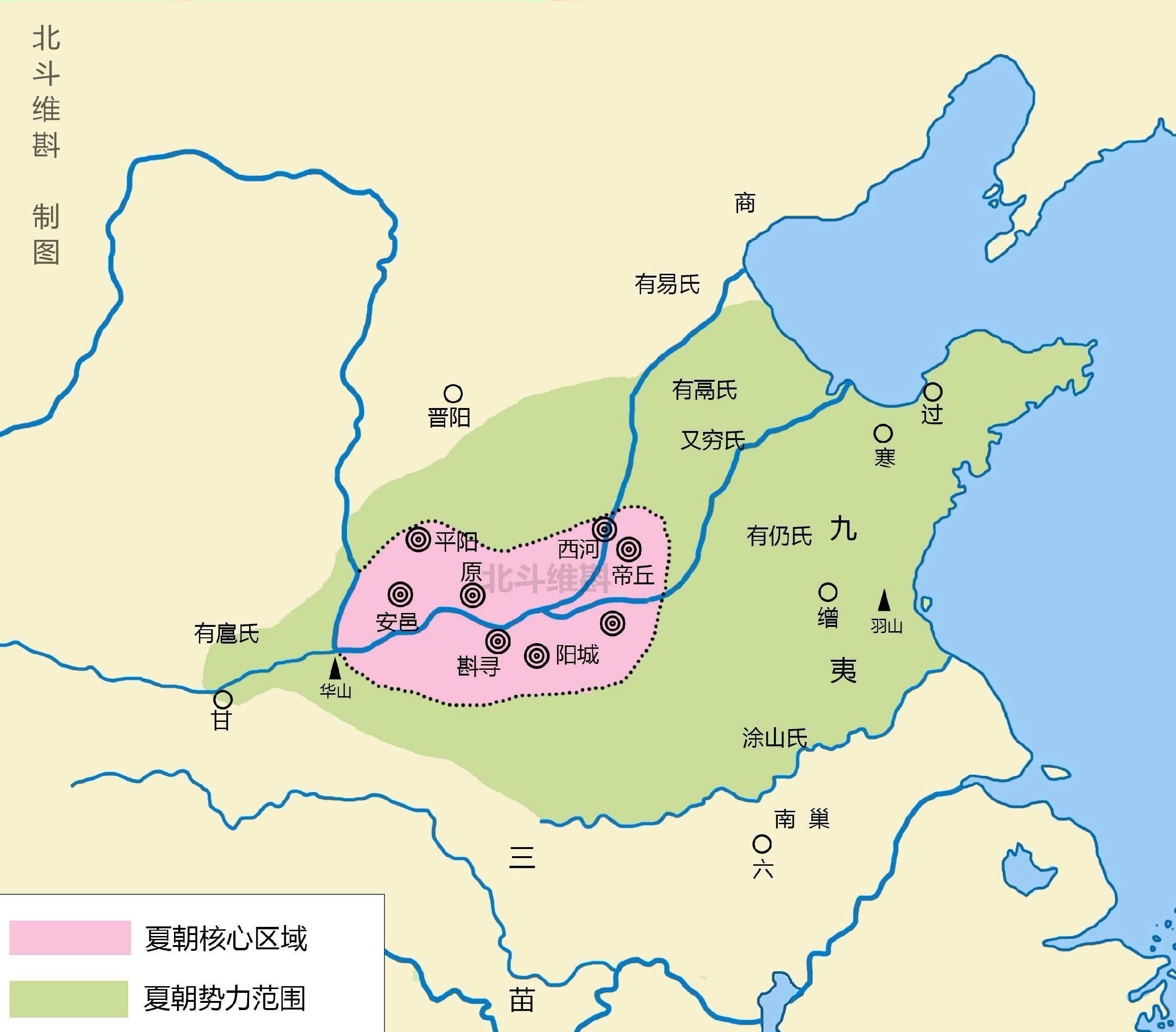 华与夏的来源。古籍中将“华”、“夏”作为中原，称四方为