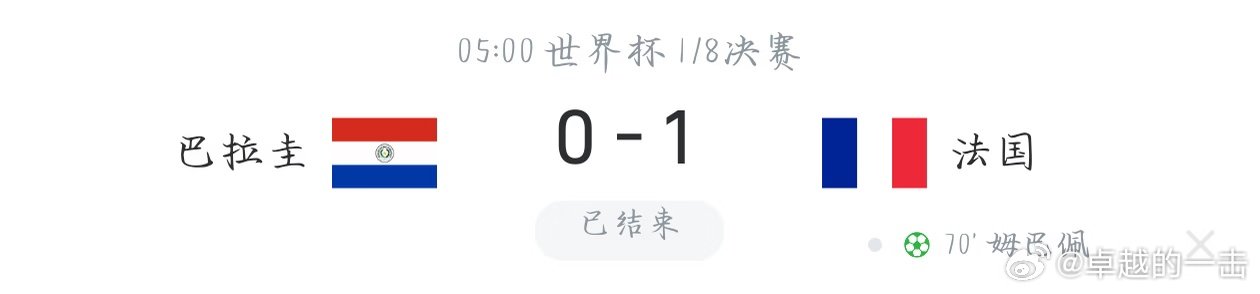 兄弟们，法国这1比0赢得，说白了就俩字：艰难。 先说巴拉圭。这支球队是真会防守，