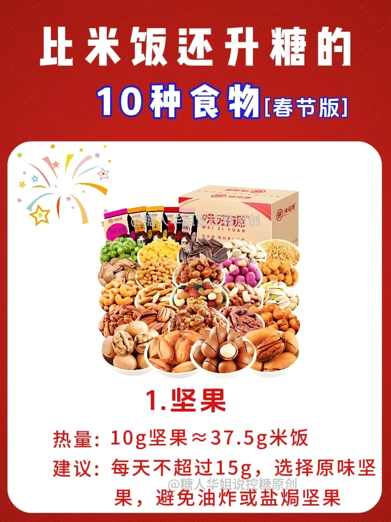 春节餐桌上的10种升糖食物，控糖人小心踩坑