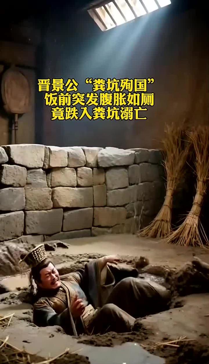 除此之外还有不少载入史册的经典荒唐事件：

1. 帝王级荒唐操作

晋景公粪坑溺