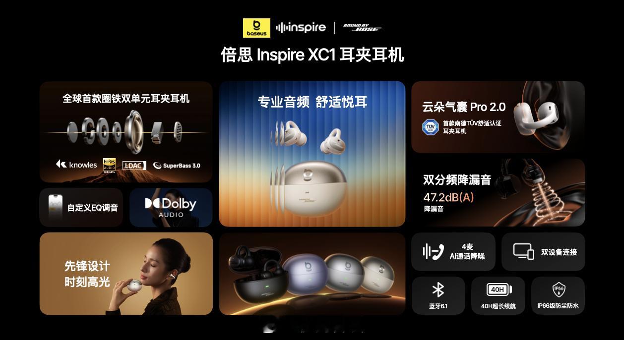倍思携手 Sound by Bose，正式发布倍思Inspire系列产品此次共为