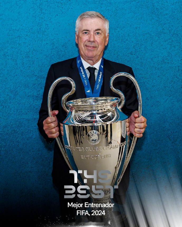 安切洛蒂当选FIFA年度最佳主帅 获得世界范围内广泛认可的特级厨师。恭喜安切洛蒂