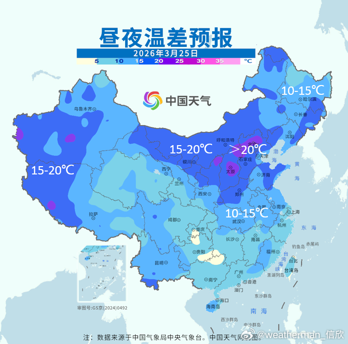 【气温创新高&昼夜温差大】今天有7个省会首府城市气温创今年新高：哈尔滨16.7℃