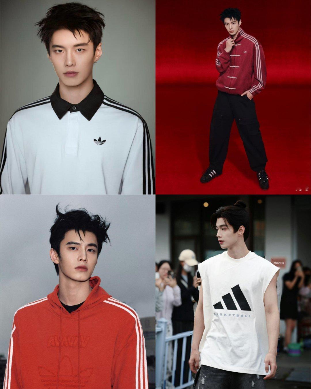 代言人title拿下！就这个运动风何与太权威😎何与官宣全新阿迪达斯大牌合约，官