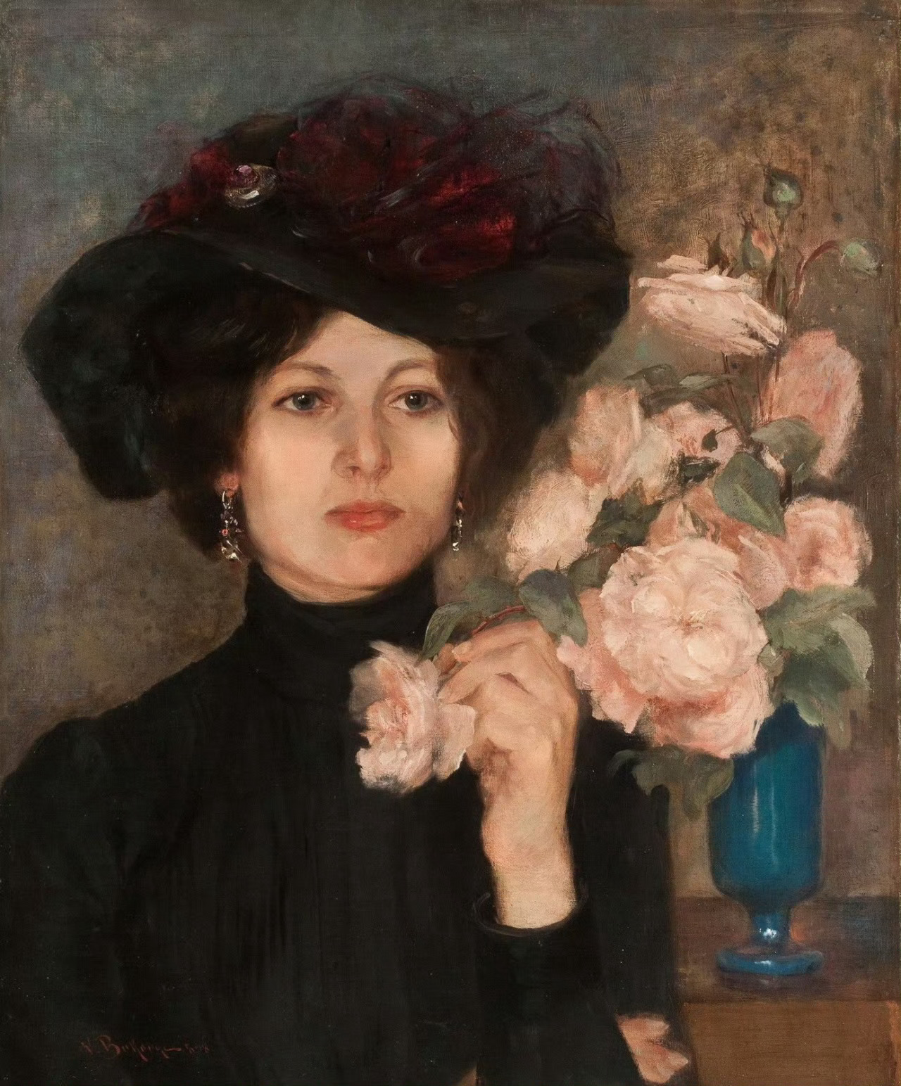 Vlaho Bukovac, Portrait de la Baronne Ru