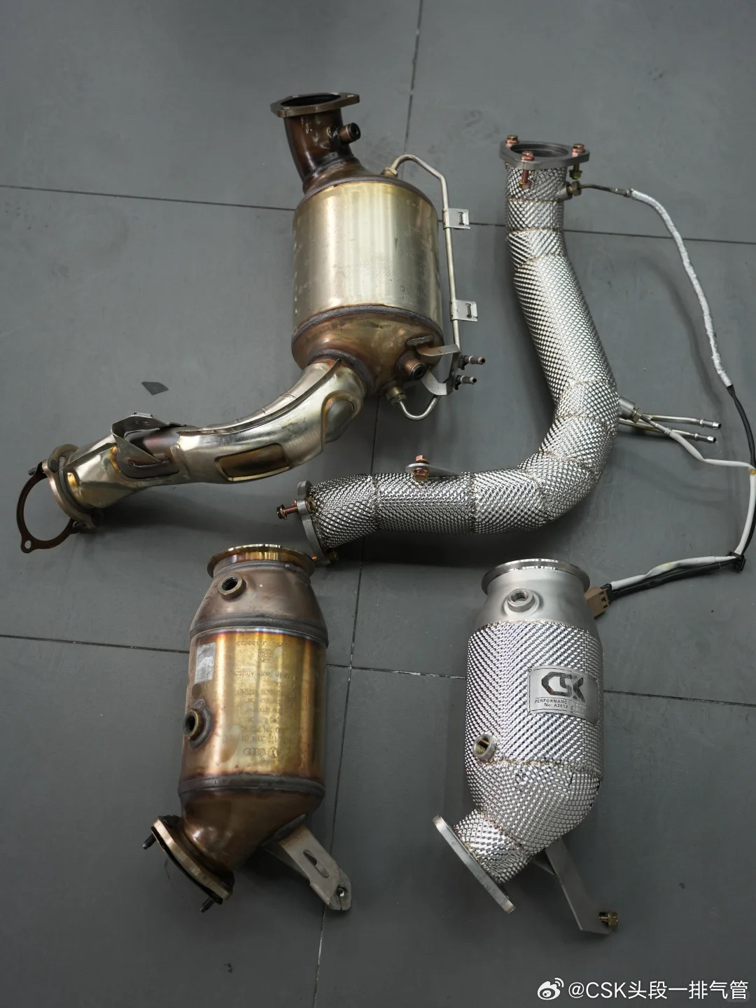 24款 奥迪A7L 2.0T 改装CSK隔热头段200目+ GPF前段 