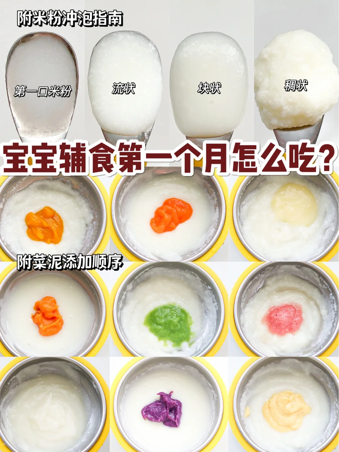6月龄辅食菜谱📝添加顺序or制作方法🥣
