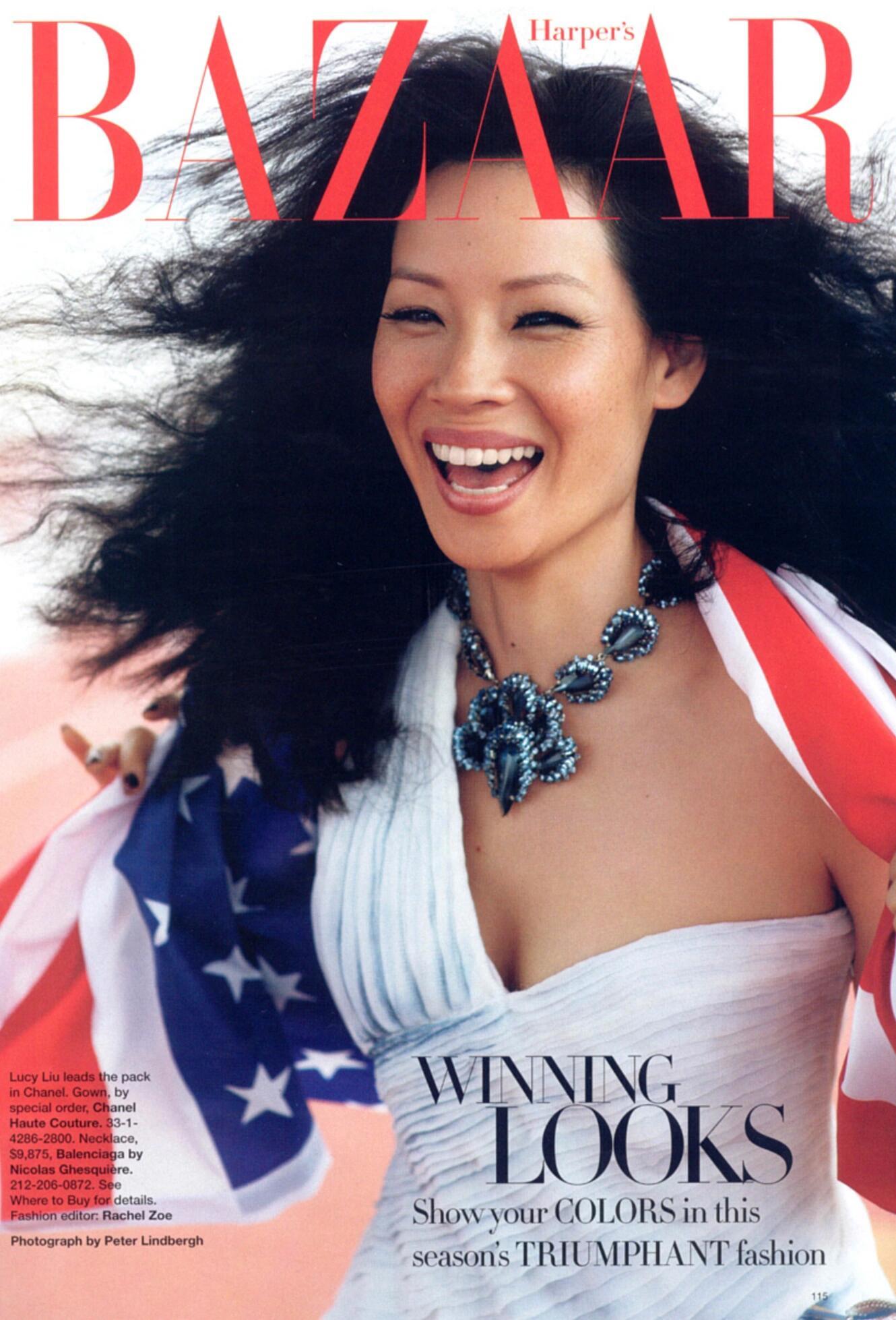 2008年刘玉玲为美版《《Harper’s BAZAAR》》拍摄的一组奥运主题大