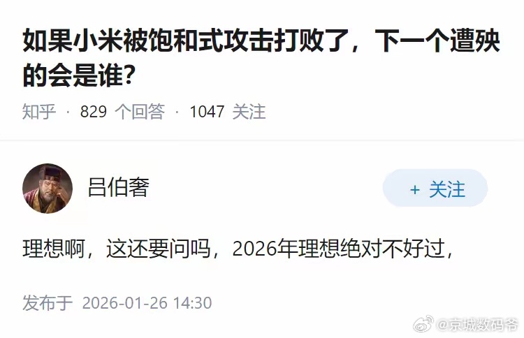 如果小米被饱和式攻击打败了，下一个遭殃的会是谁？ 