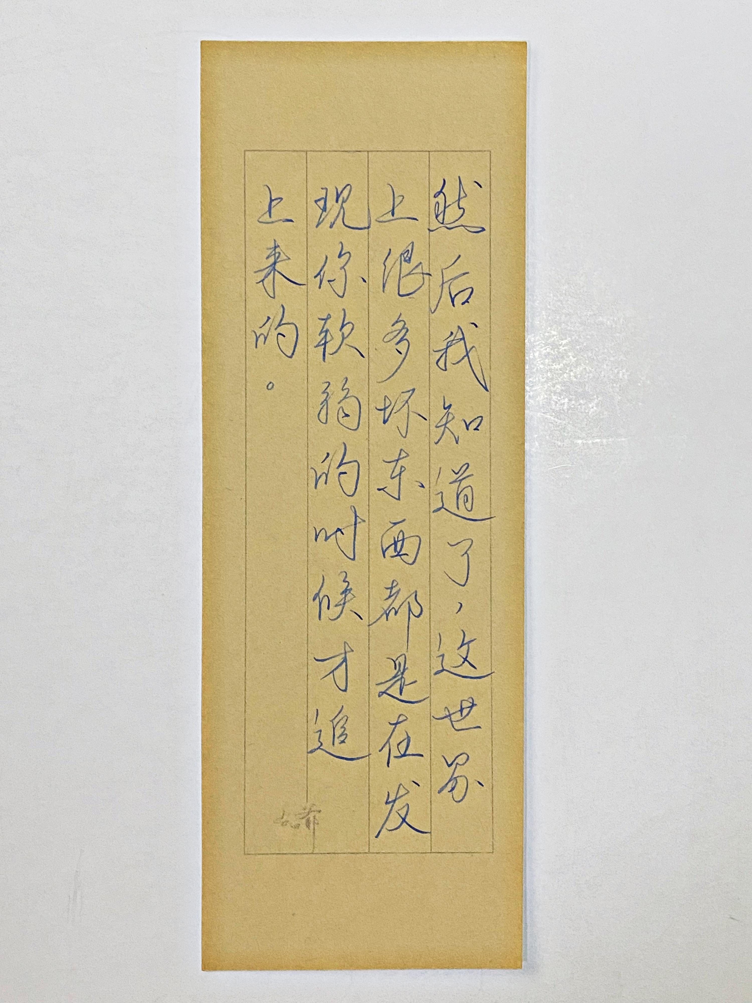 练字  然后我知道了 