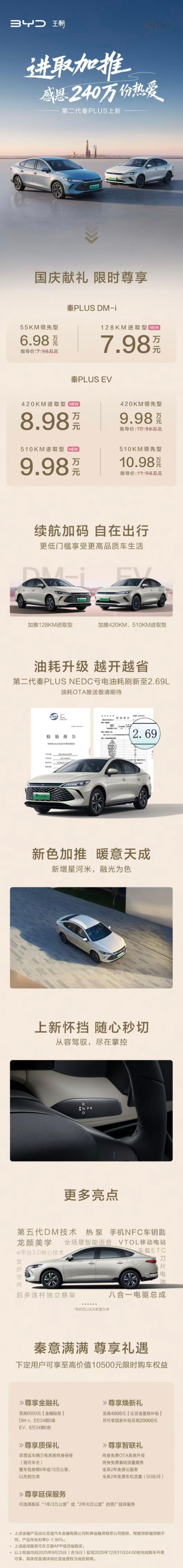 第二代秦PLUS上新发布会 百公里亏电油耗低至2.69L！ ​​​