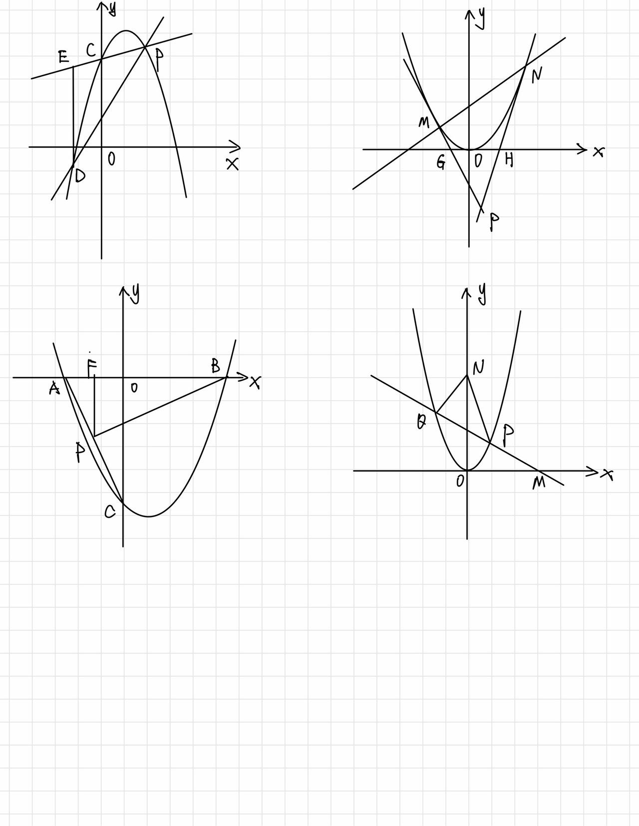计算推理的习题练起来，画图画到手抽筋数学函数图 几何辅助线 几何辅助线技巧 平面
