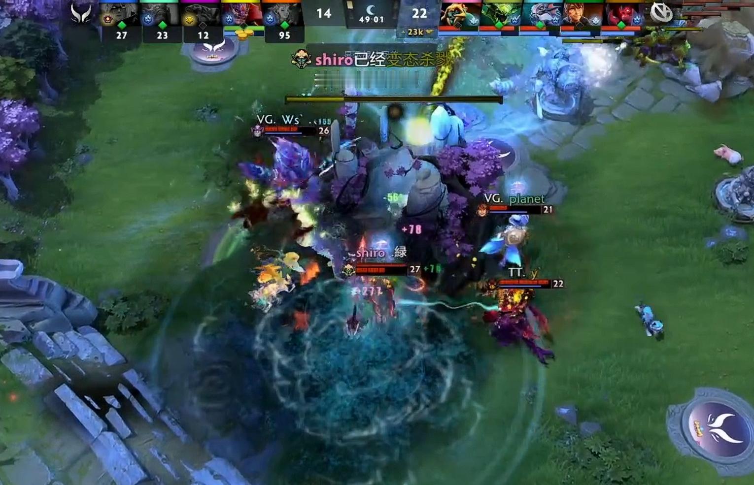 VG凭借哈斯卡阵容第二局战胜XG将比分追平，这盘两边节奏都很慢，VG不想轻易送掉