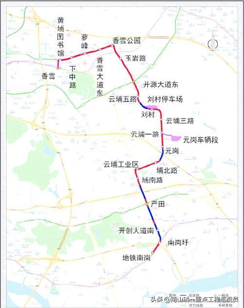 黄埔有轨电车2号线北段（地铁香雪站-开源大道东站）计划于6月20日开通运营。
起