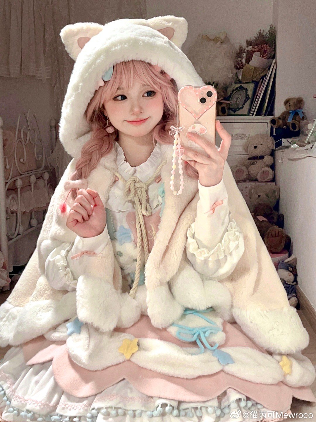 猫耳斗篷谁能不爱！太太太可爱啦#猫芮可[超话]##lolita上新##lolit