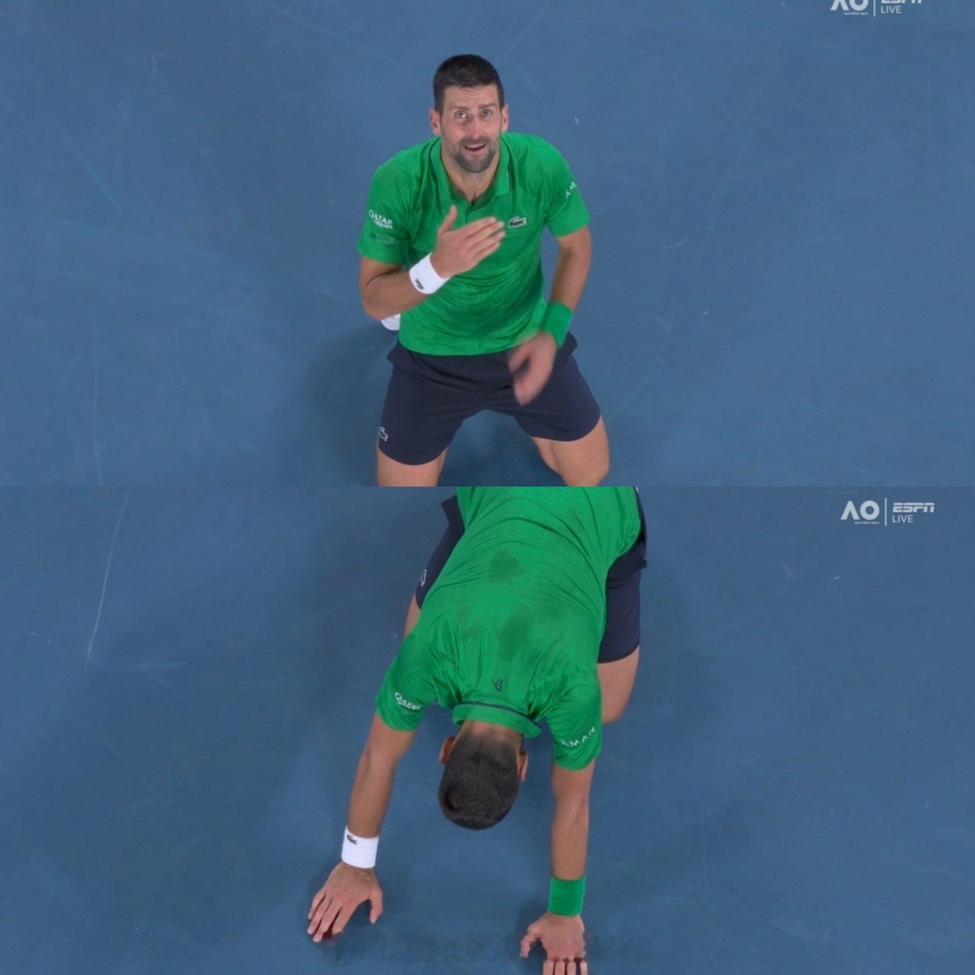 德约科维奇似乎是在对老天说【我真的还想再打500年】🐔继续打下去吧德约科维奇阿